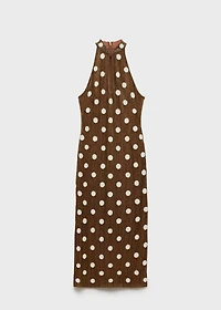 Rhinestone polka-dot halter dress