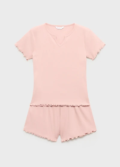 Short ribbed pyjama