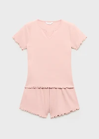 Short ribbed pyjama