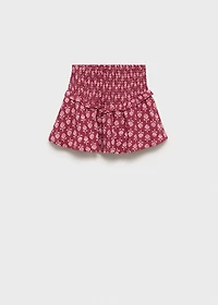 Ruffled gathered mini skirt