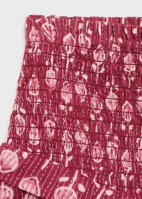 Ruffled gathered mini skirt