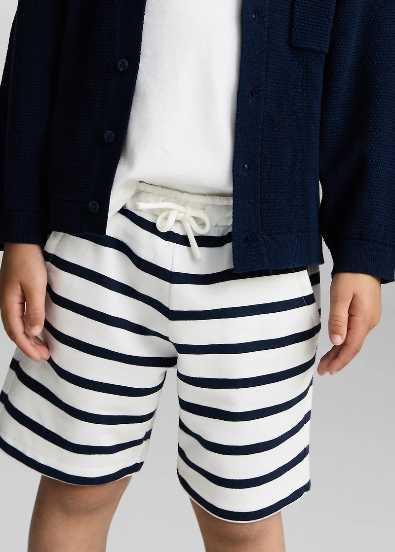 Striped cotton Bermuda shorts