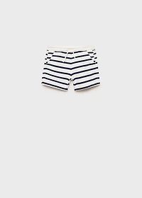 Striped cotton Bermuda shorts
