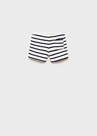 Striped cotton Bermuda shorts