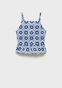 Ruffled printed blouse