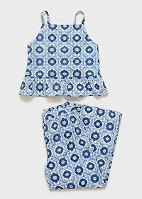 Ruffled printed blouse