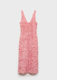 Tulle dress with embroidered flower