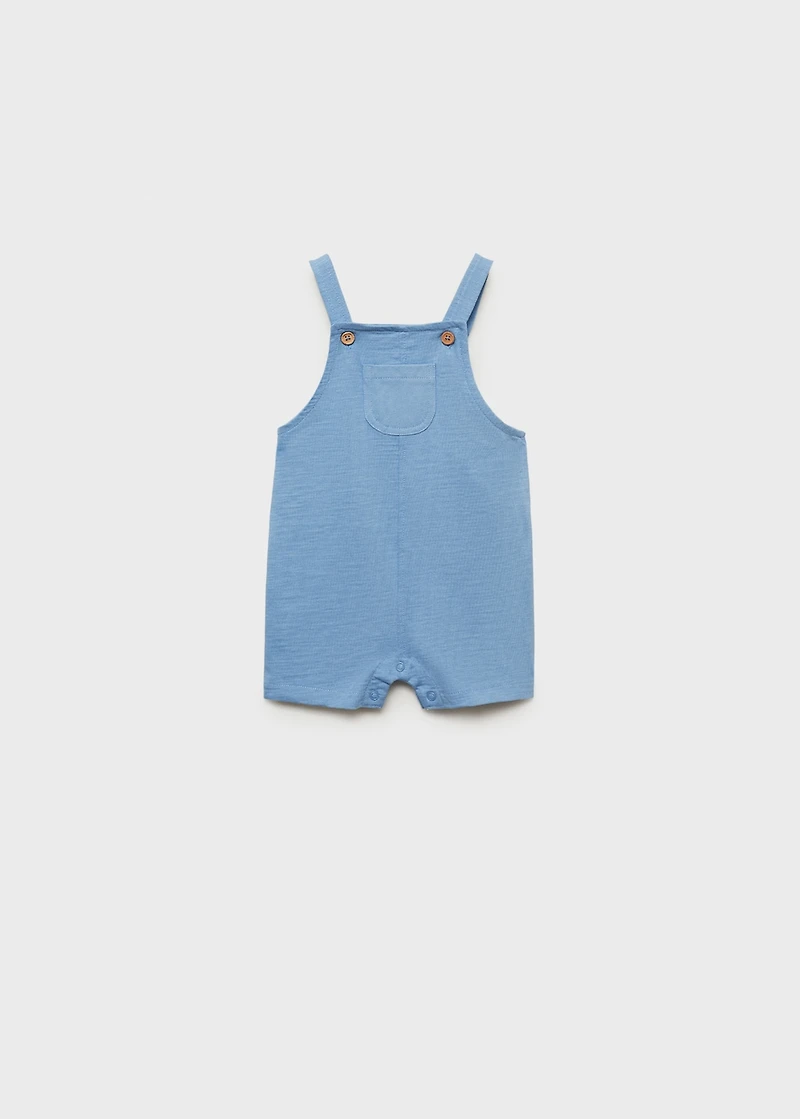 Short cotton dungarees