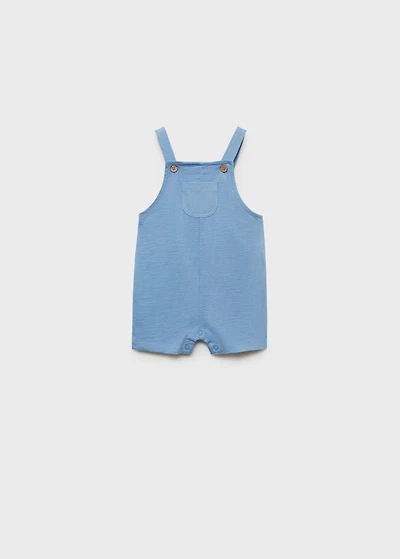 Short cotton dungarees