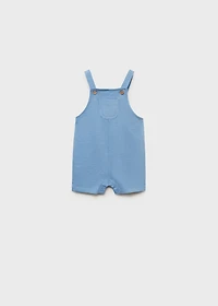 Short cotton dungarees