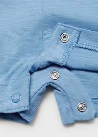 Short cotton dungarees