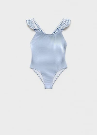 Ruffled striped swimsuit
