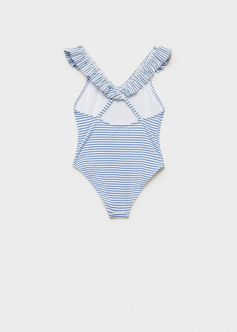 Ruffled striped swimsuit