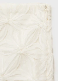 Openwork textured floral skirt