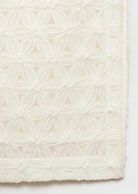 Openwork textured floral skirt