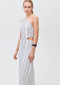 Halter dress with side slits