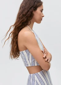 Halter dress with side slits