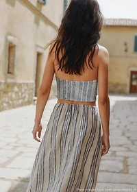 Halter dress with side slits