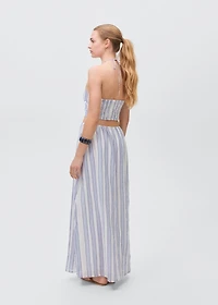 Halter dress with side slits