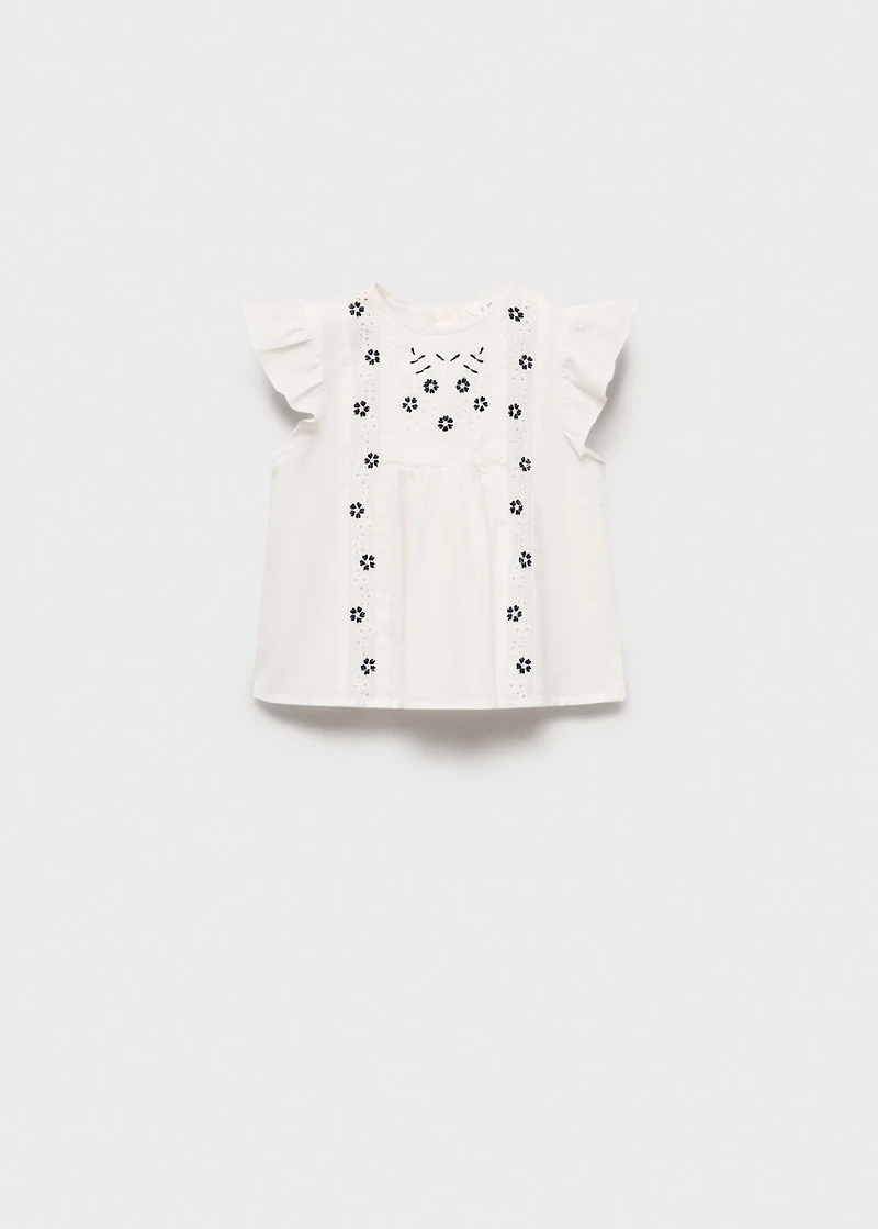 Embroidered details blouse