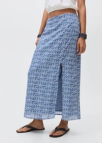 Printed long skirt