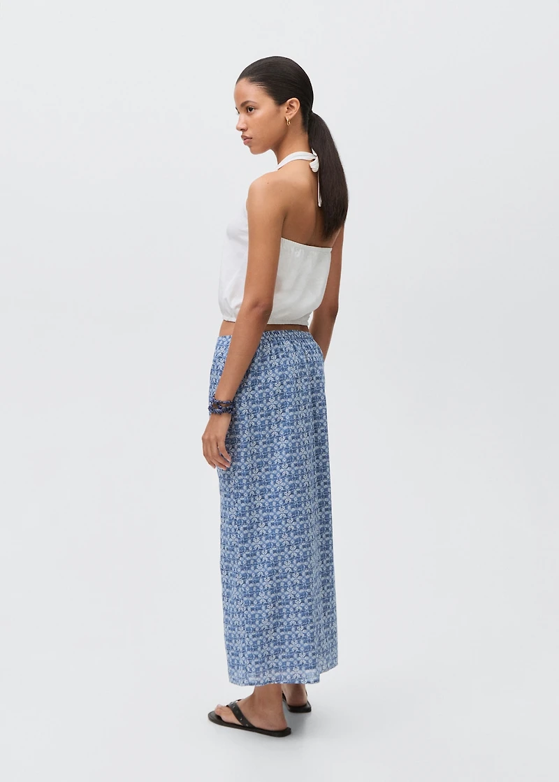 Printed long skirt