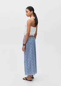 Printed long skirt