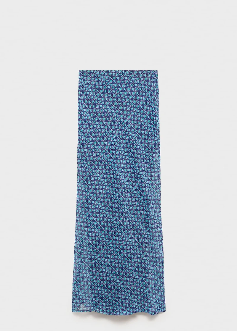 Printed midi skirt