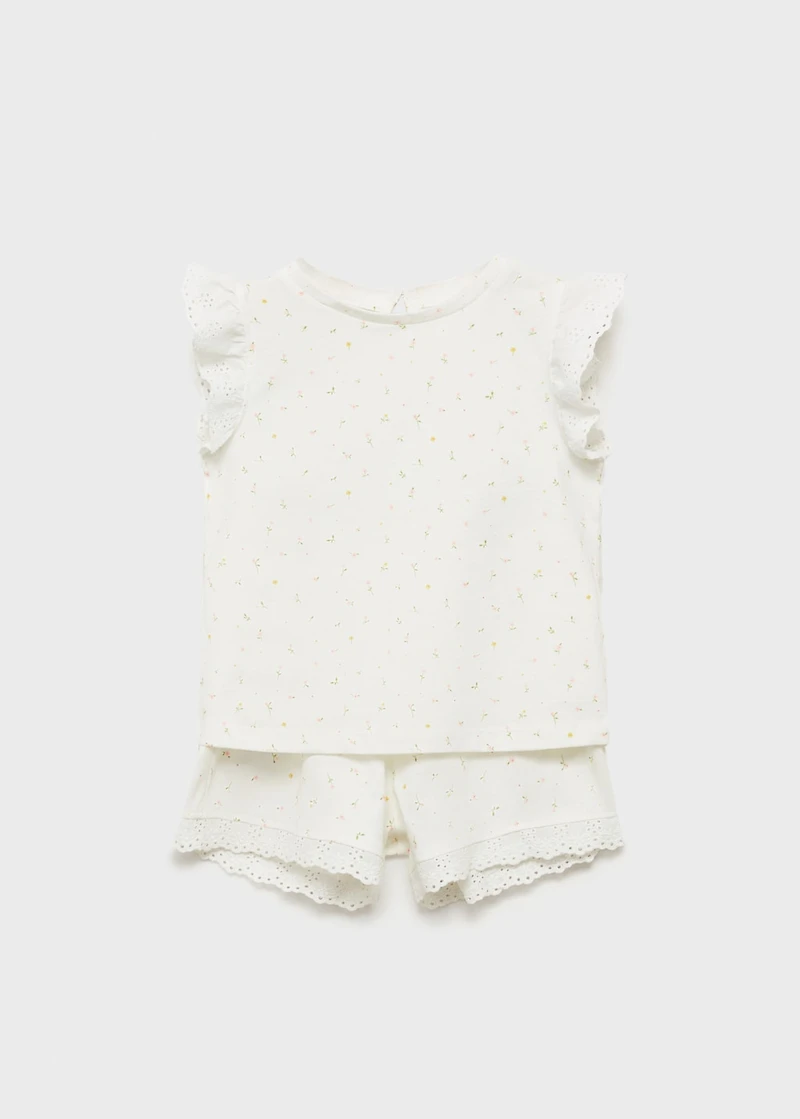 Floral cotton pyjamas