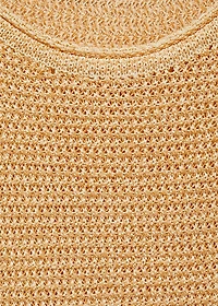 Short-sleeved chunky-knit sweater