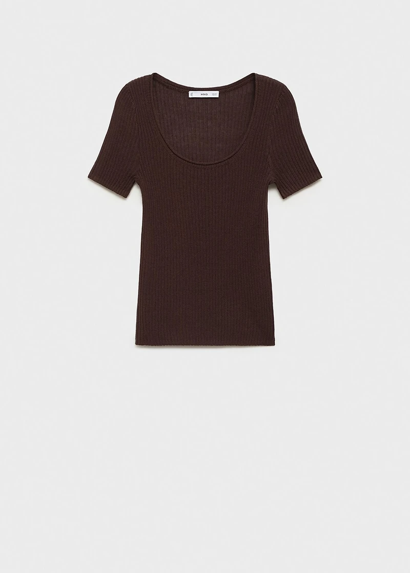 Linen-blend knitted sweater