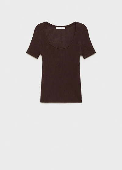 Linen-blend knitted sweater