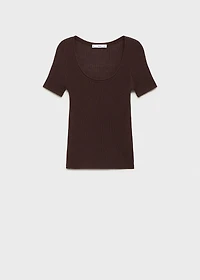 Linen-blend knitted sweater