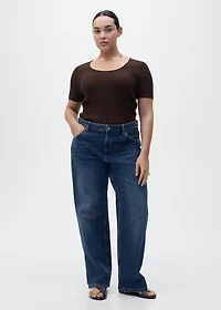 Linen-blend knitted sweater