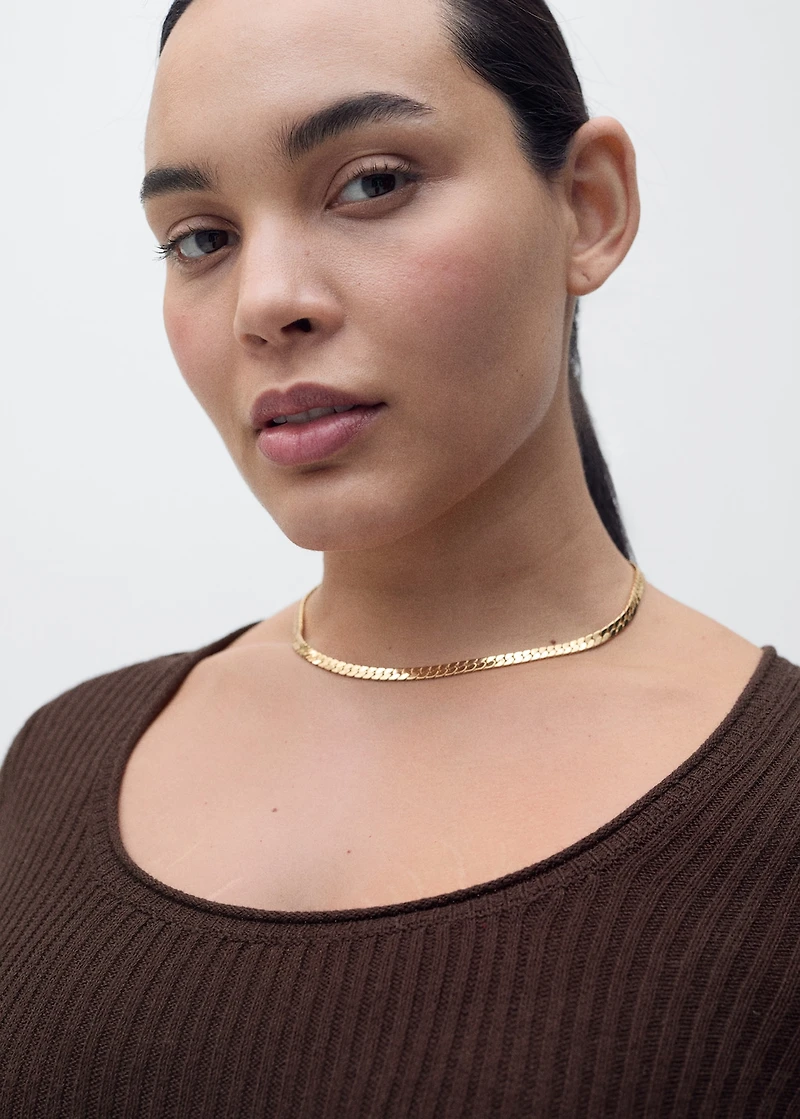 Linen-blend knitted sweater