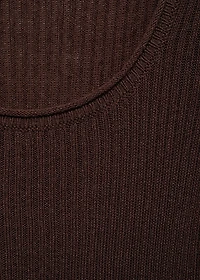 Linen-blend knitted sweater
