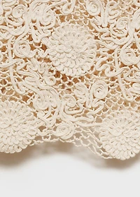 Long crochet floral skirt