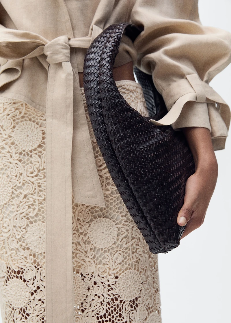 Long crochet floral skirt