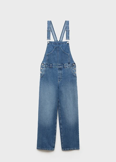 Straight denim dungarees