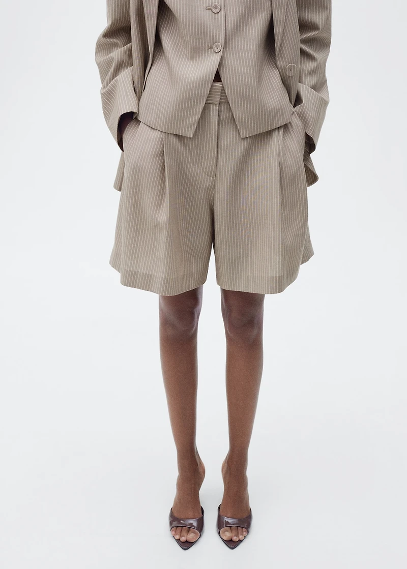 Striped suit bermuda shorts