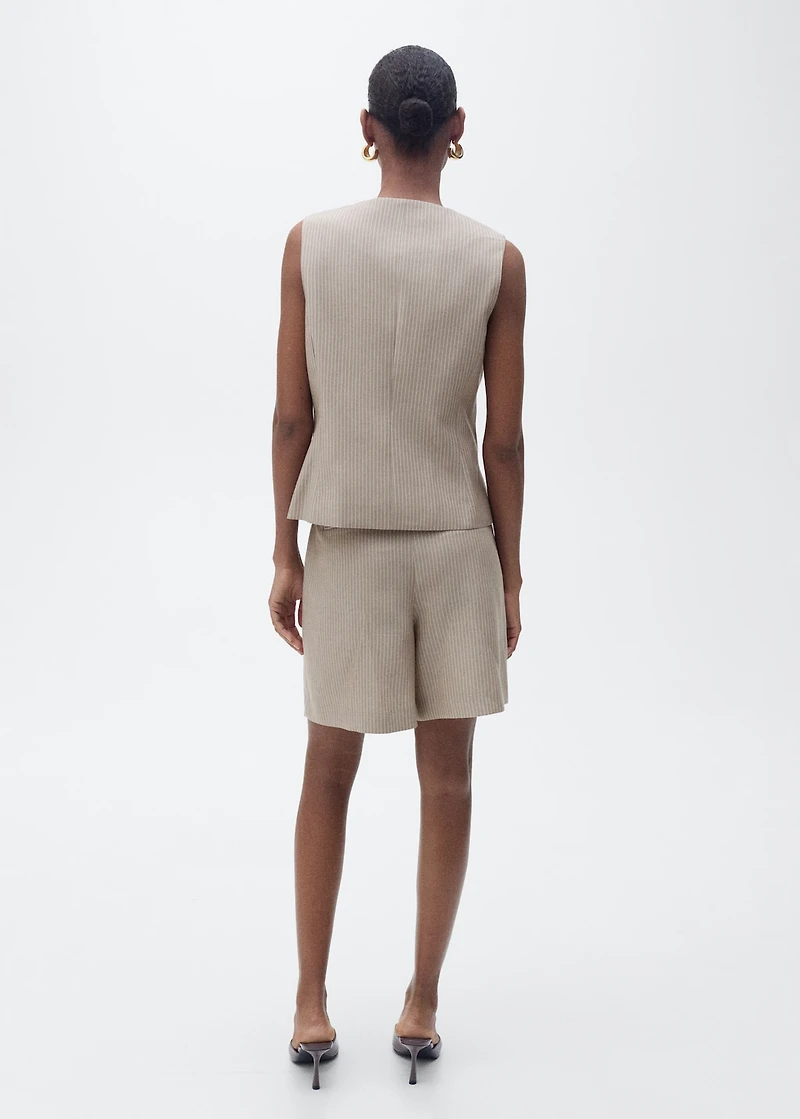 Striped suit bermuda shorts