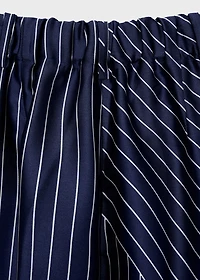 Satin pants with combined stripes