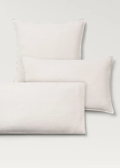 Two washed linen pillowcases 50x75 cm