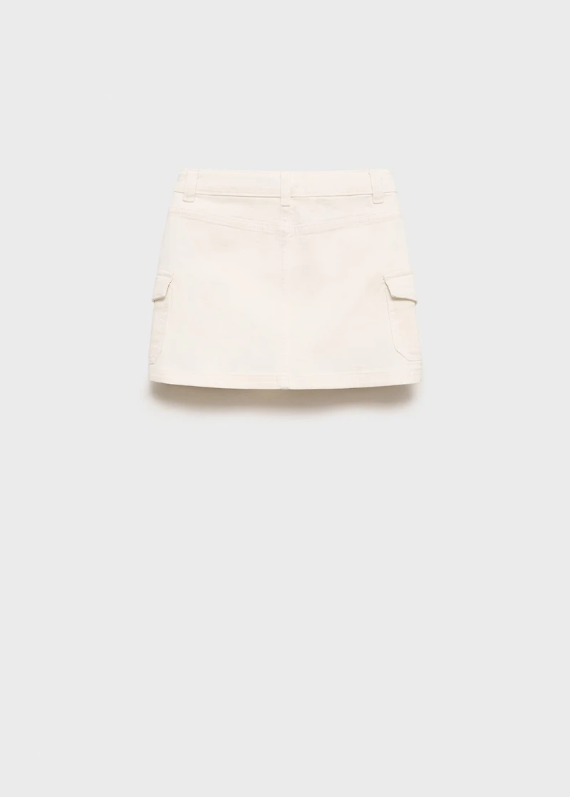 Denim cargo skirt