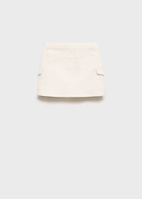 Denim cargo skirt