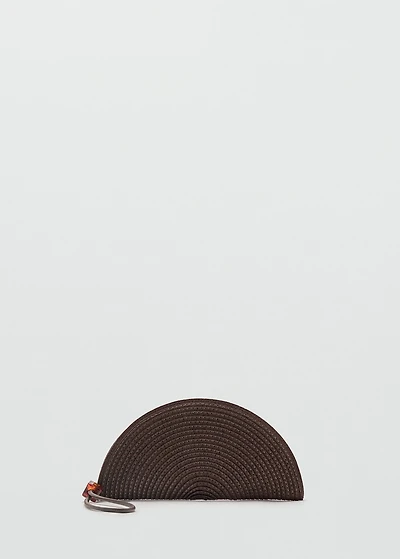 Natural fiber toiletry bag with bead detail