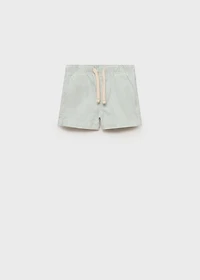 Striped bermuda shorts with drawstring