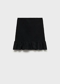 Ruffled gathered mini skirt