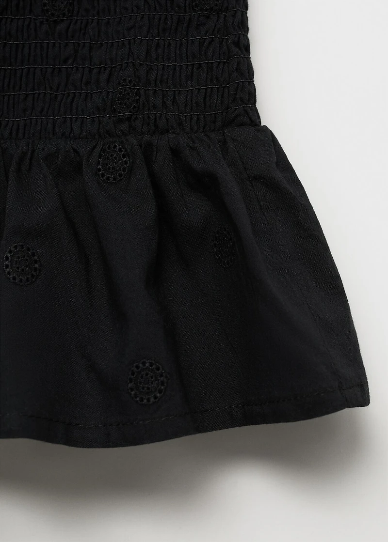 Ruffled gathered mini skirt