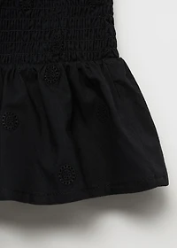 Ruffled gathered mini skirt